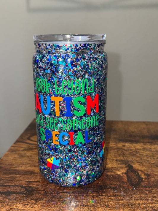 16 oz Acrylic Autism Awareness